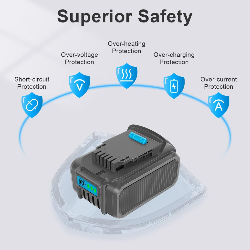 10 Packs 20V 6.0Ah Battery with LED Indicator H667243
