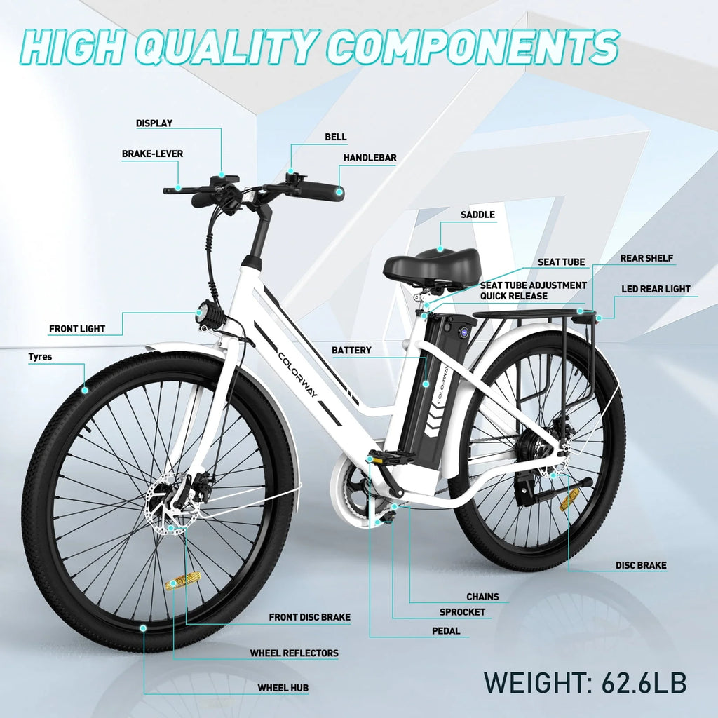 Electric Bike 500W Motor 36V 12AH Removable Battery U371719