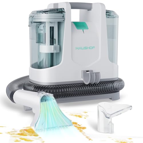 Portable Carpet Spot and Upholstery Cleaner, Lightweight Handheld Deep Cleaner Machine, White & Light Grey X682016