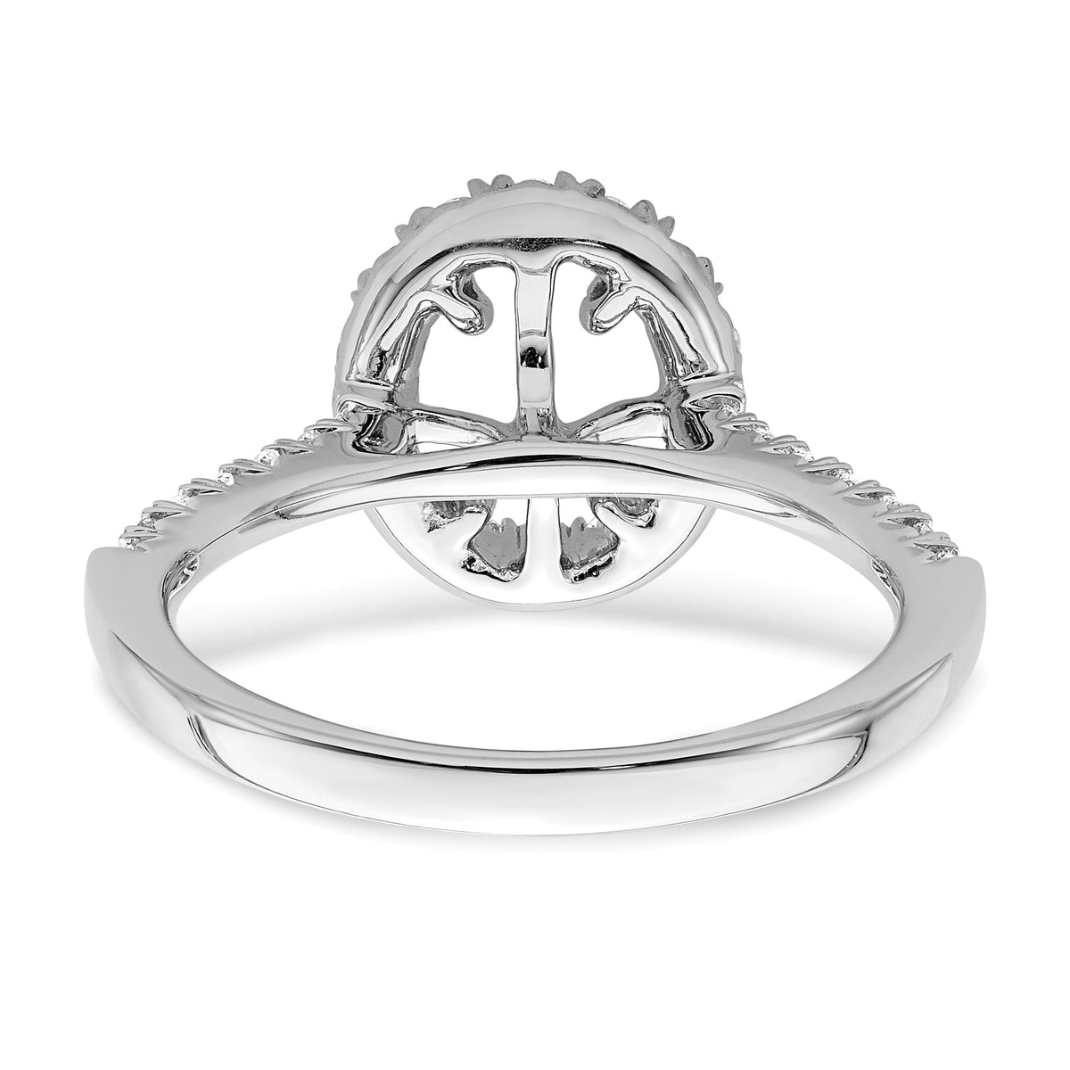 14K White Gold Oval Halo Engagement Ring S104807