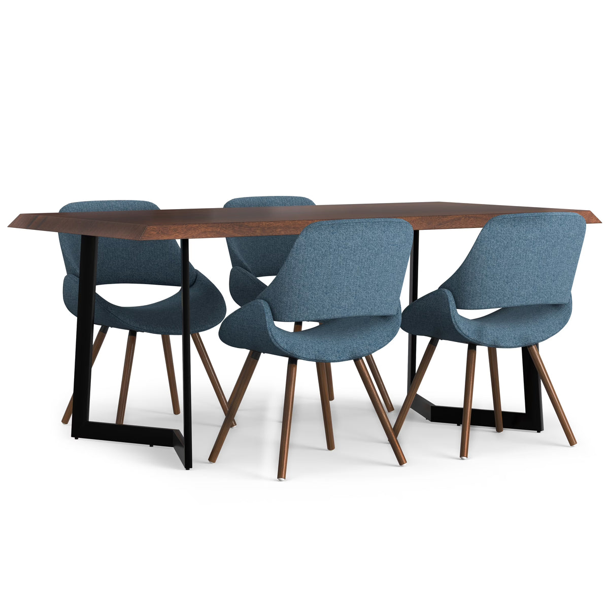 5 Pc Dining Set with 4 Dining Chairs and 72 inch Wide Table S246