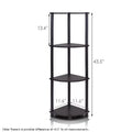 4-Tier Corner Shelf, Espresso/Black K669