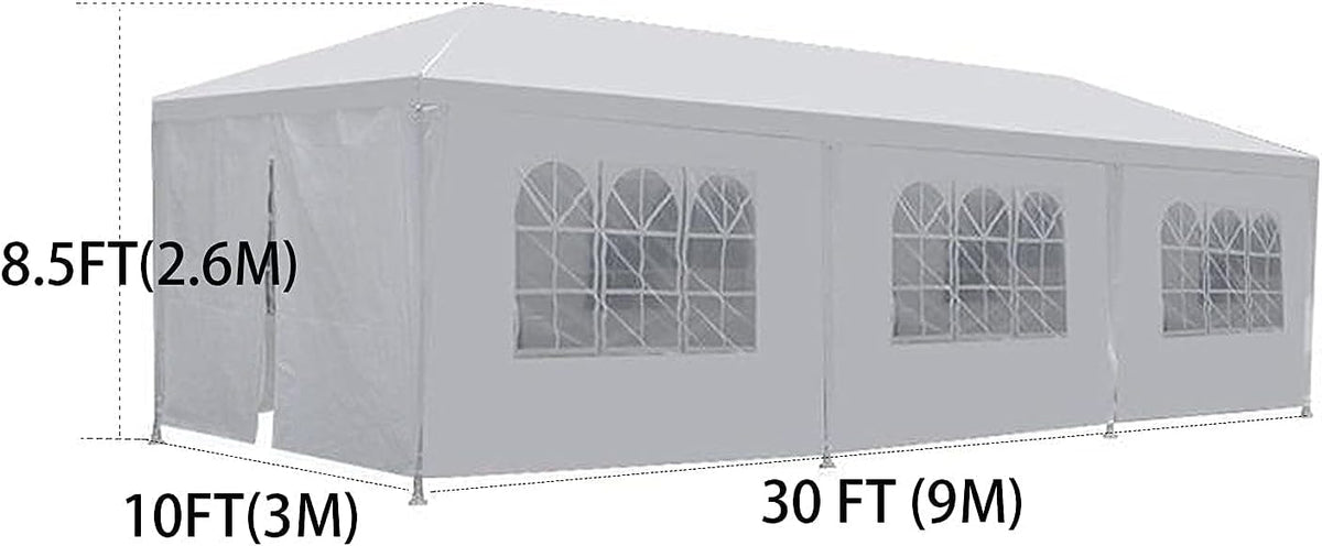 10x30 Canopy Tent with 8 Removable Walls C1509