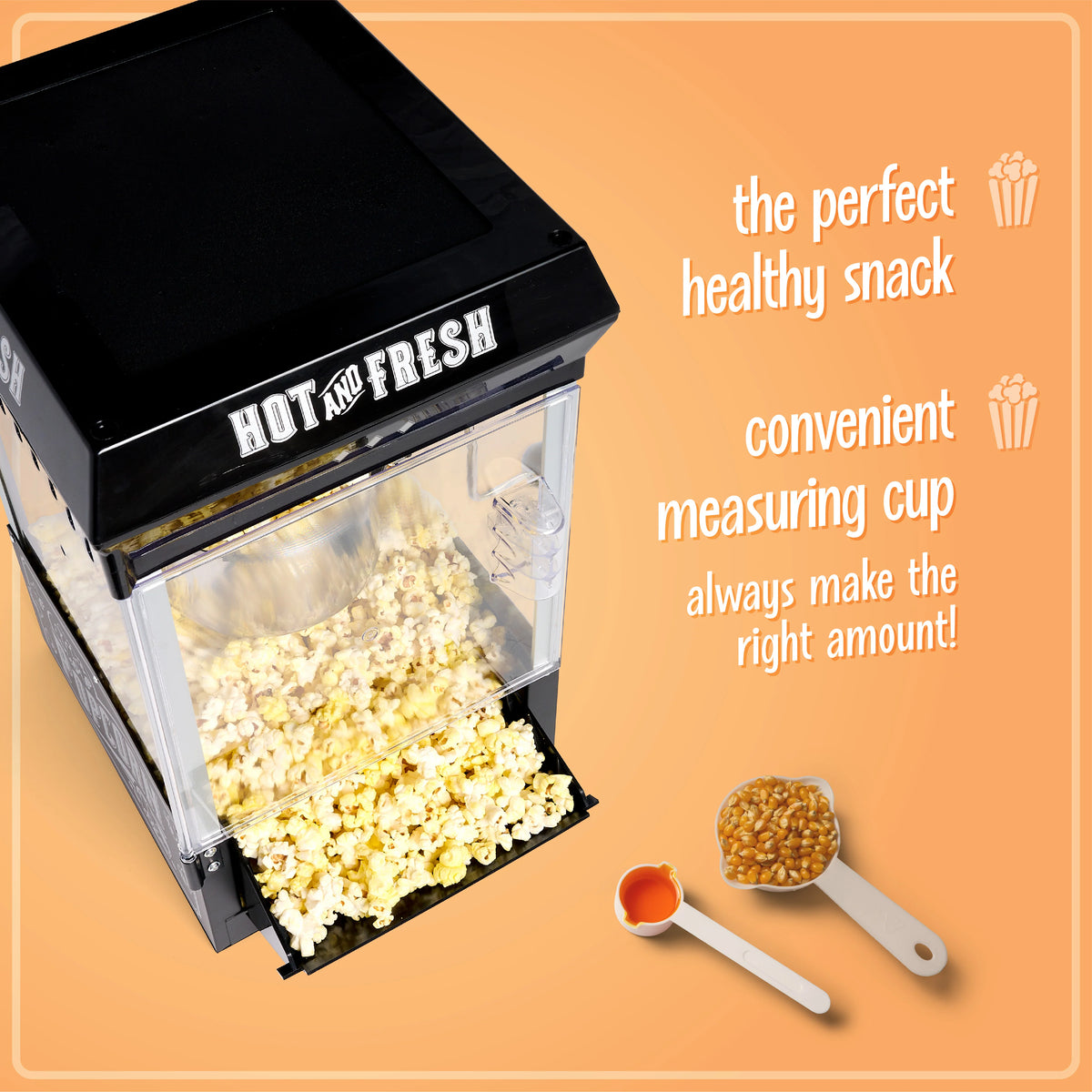 2.5-Ounce Tabletop Popcorn Maker, Black H508284