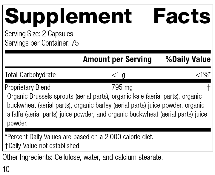 Green Food 150 Capsules O11366