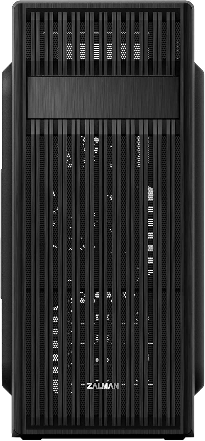 Black ATX Mid Tower Computer PC Case with Pre-Installed 120mm Fan U72251