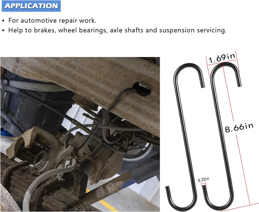 Universal Wheel Hub Removal Tool & Lower Control Arm Prying Tool & Black Brake Caliper Hangers J72373