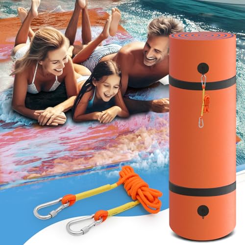 7 x 3 Ft Floating Water Mat XPE Foam Orange L90334