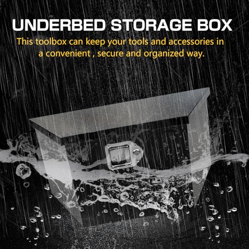 Black Heavy Duty Steel Trailer Tongue Tool Box with Latch & Keys Y889269