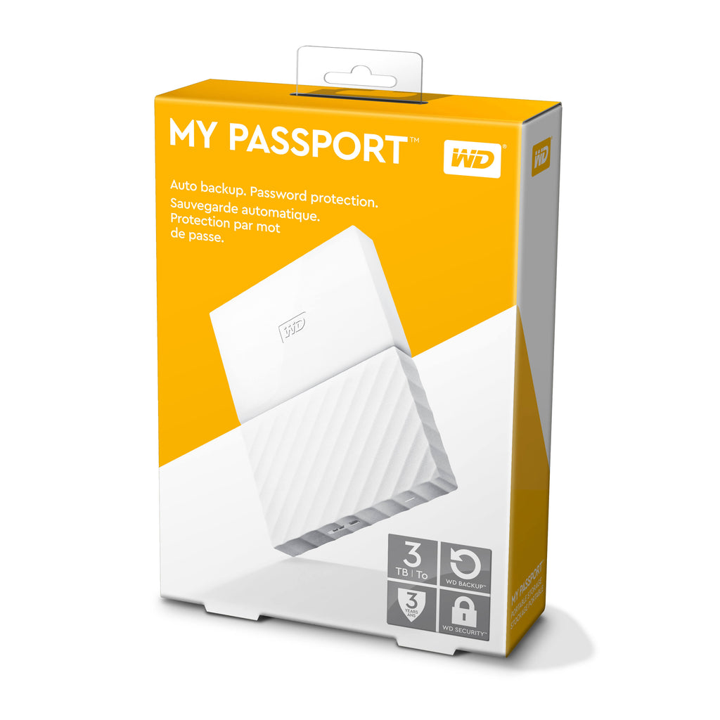 3TB Portable Hard Drive USB 3.0 White A2903