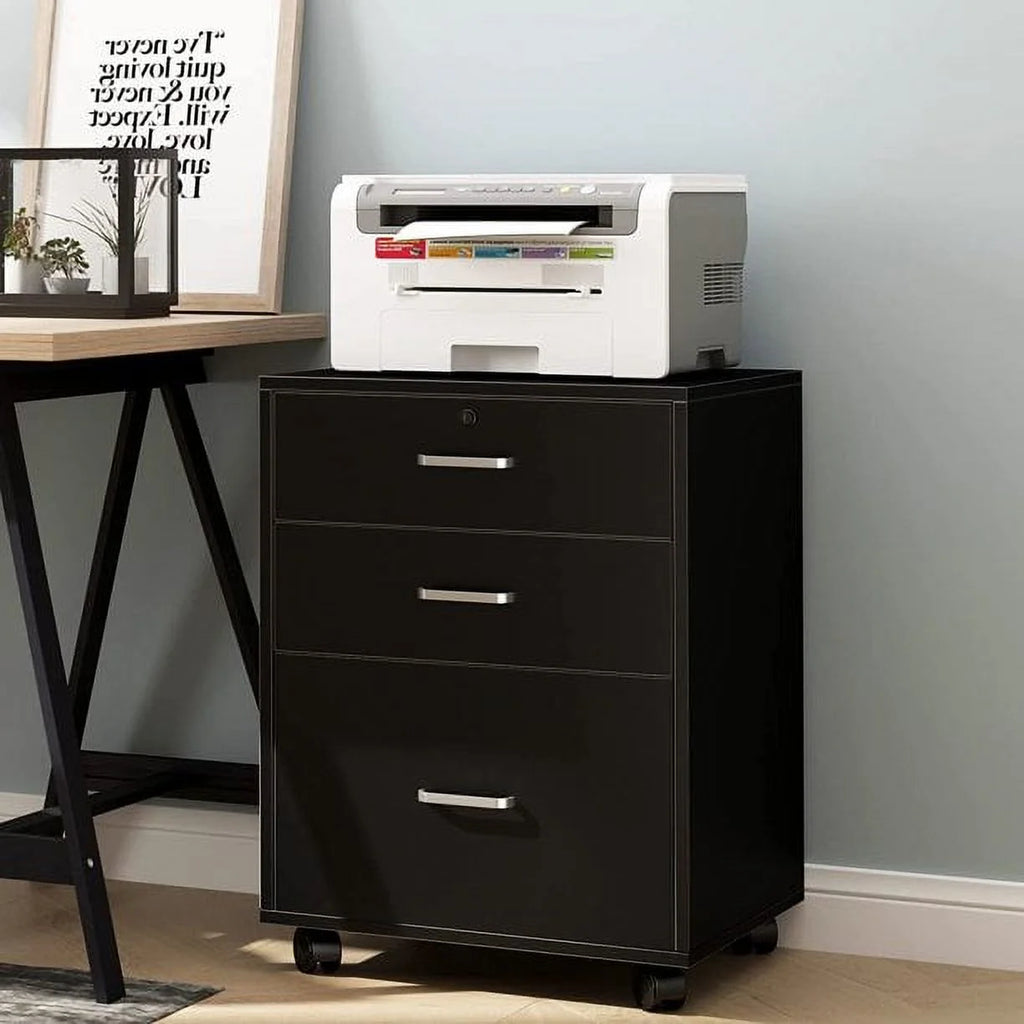 Wooden 3 Drawer Filing Cabinet J441
