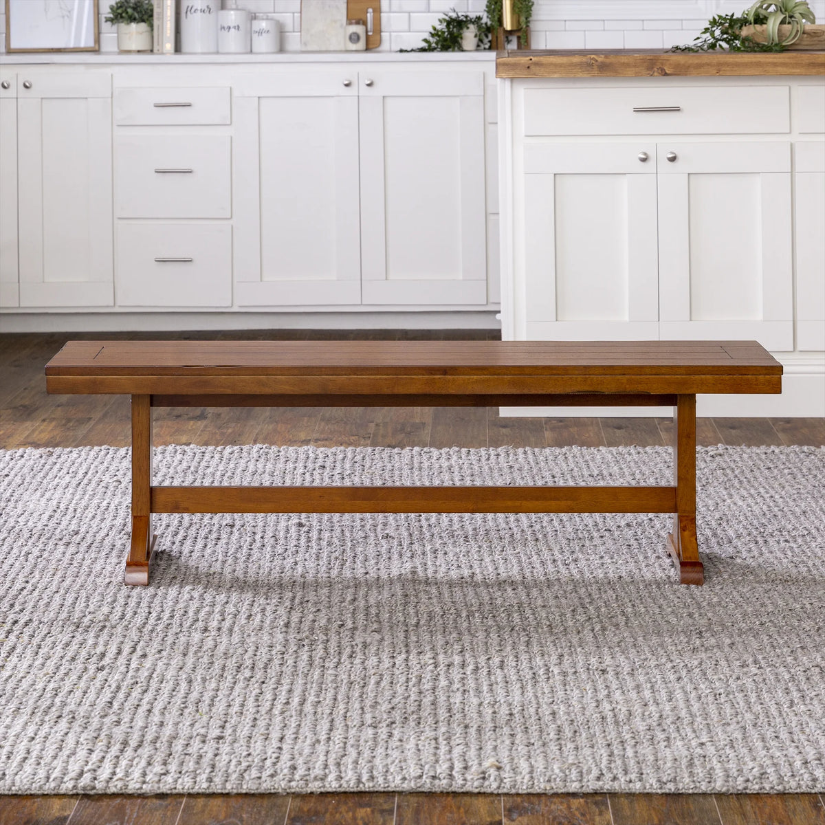60" Traditional Wood Dining Bench O8648