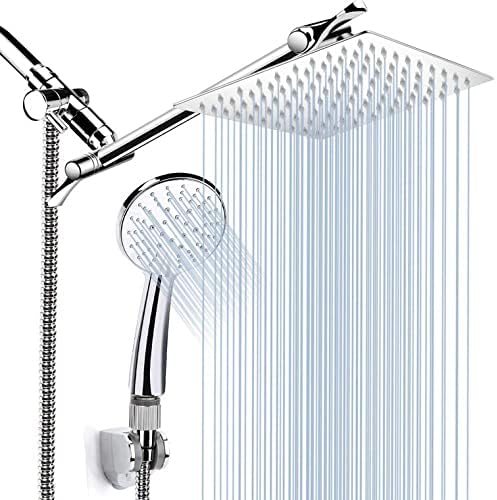 High Pressure Rain Shower Combination 9 Modes 304 Stainless Steel Hose Pack of 2 T25664