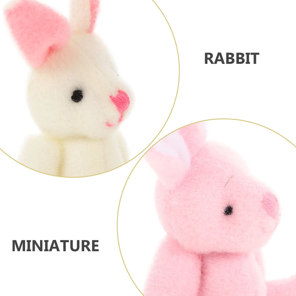 15 Pcs Mini Rabbit Plush Toy Stuffed Animal L946259