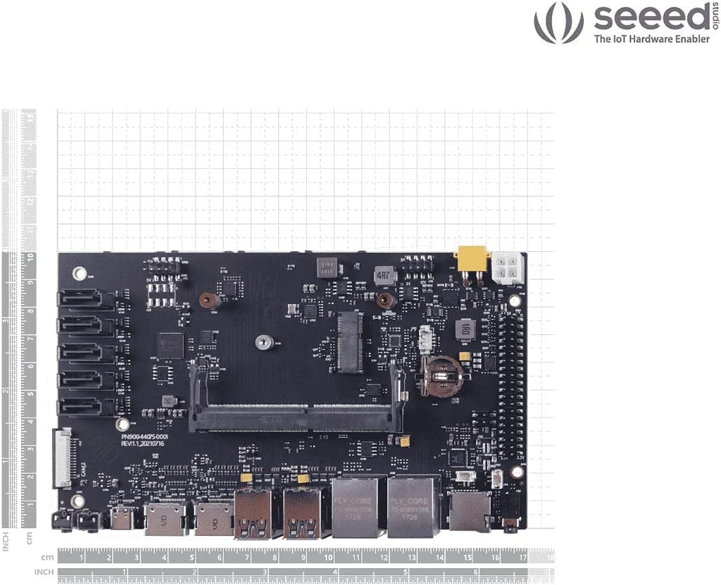 Compact Carrier Board with 6 CSI Camera, 2 HDMI, 5 SATA, M.2 Key E F520