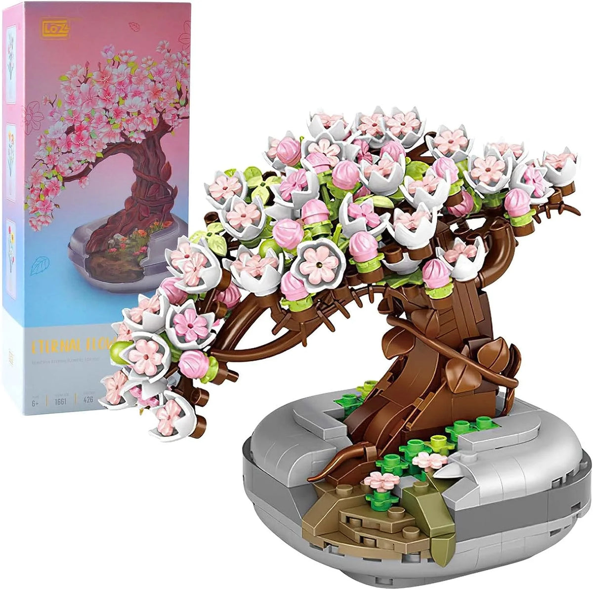 426Pcs Cherry Tree Plant Building Blocks Set N471