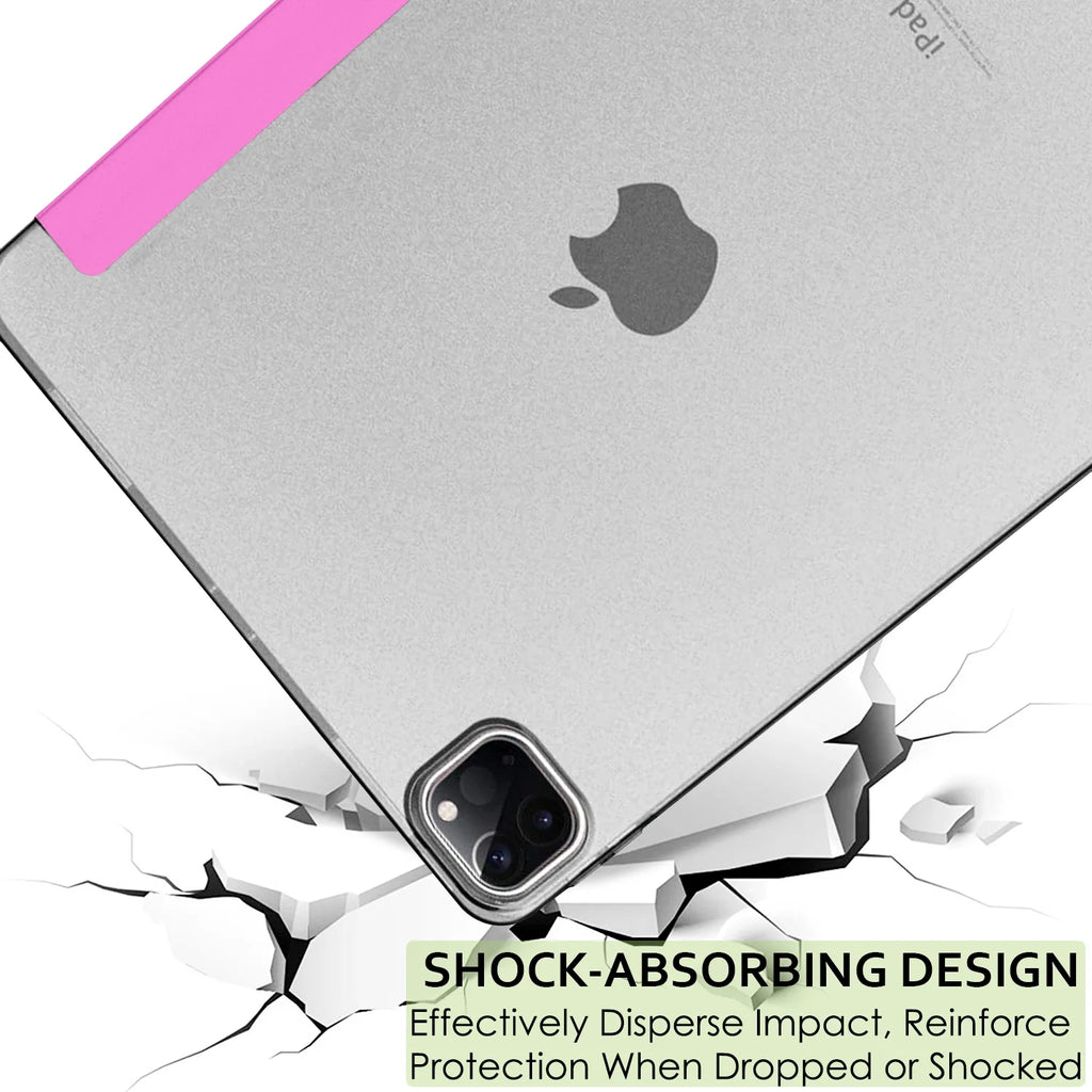 Pink Slim Lightweight Protective PC Dual Angle Stand Cover for iPad Pro 12.9 Inch I400171