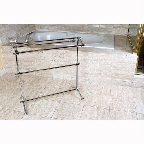 Satin Nickel Pedestal Towel Rack D72424
