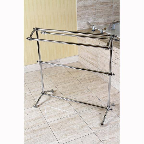 Satin Nickel Pedestal Towel Rack D72424