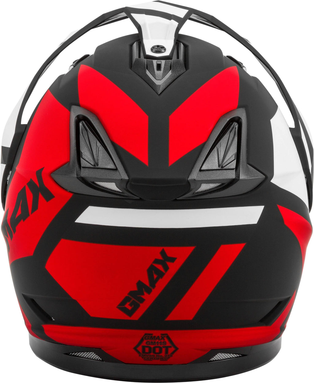 Matte Black Red White Dual-Sport Snow Helmet K82930