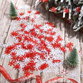 500 Pieces White and Red Non-Woven Snowflakes Table Confetti V17903