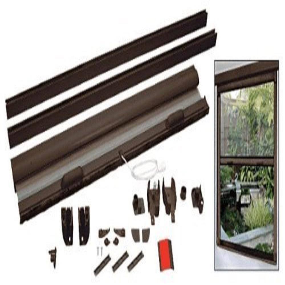 Bronze Aluminum Retractable Insect Screen Frame Kit U2115