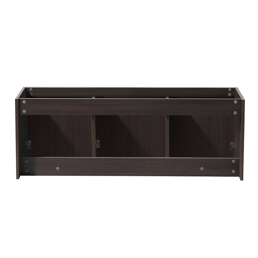 60 inch Gray Oak Wall Hung Single Sink Bathroom Cabinet O684378