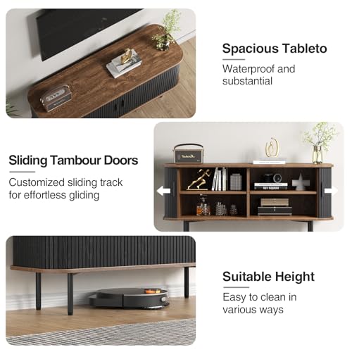 Black Cabinet with Sliding Door U56588