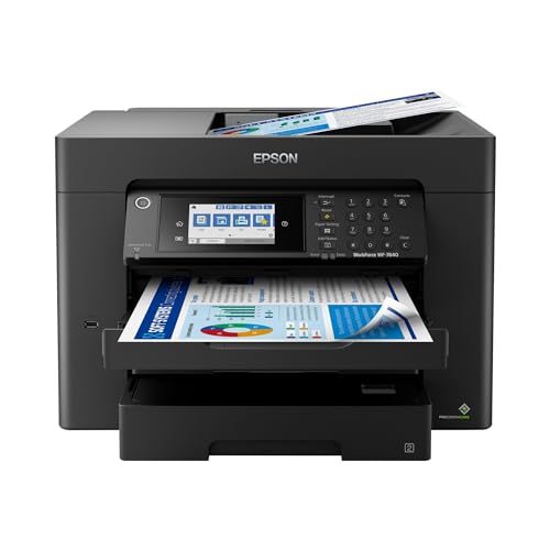 Wireless All-in-One Wide-Format Printer with Auto 2-Sided Print, Copy, Scan and Fax, 50-Page ADF, 500-sheet Paper Capacity, 4.3" Screen, Black K192011
