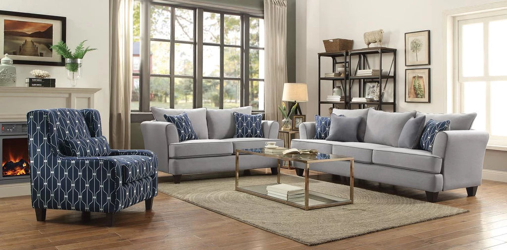 Fabric Sofa With Flax Finish L75529