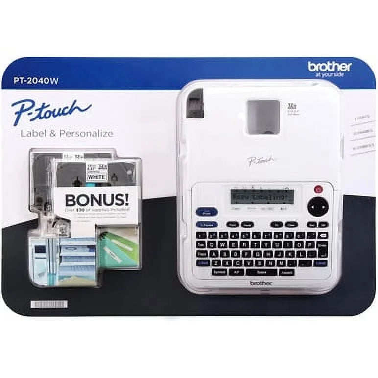 White Labeler Maker with 2 Label Tapes & AC Adapter R405475