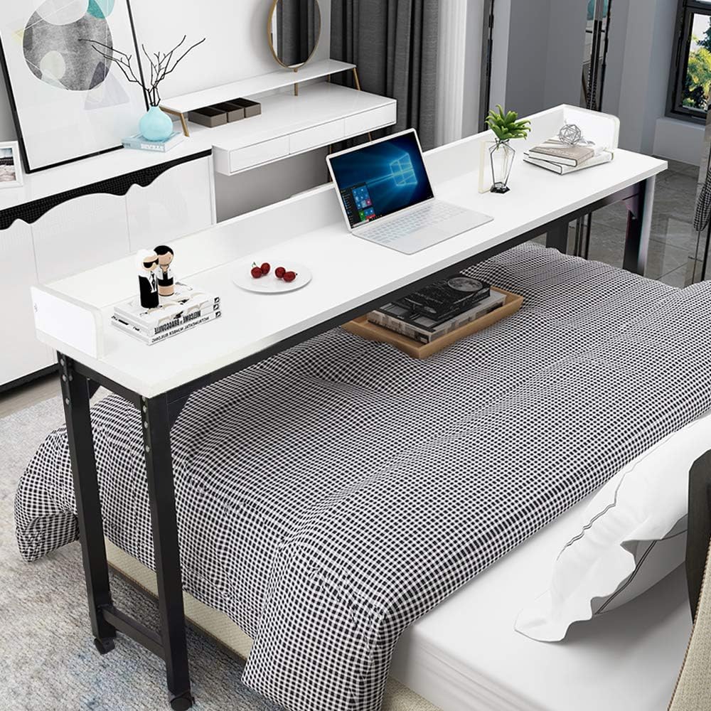 71 Inches Mobile Overbed Laptop Desk with Wheels V17802