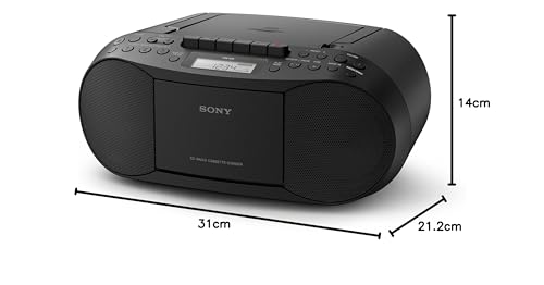 Black CD and Tape Boombox with Radio Y5599
