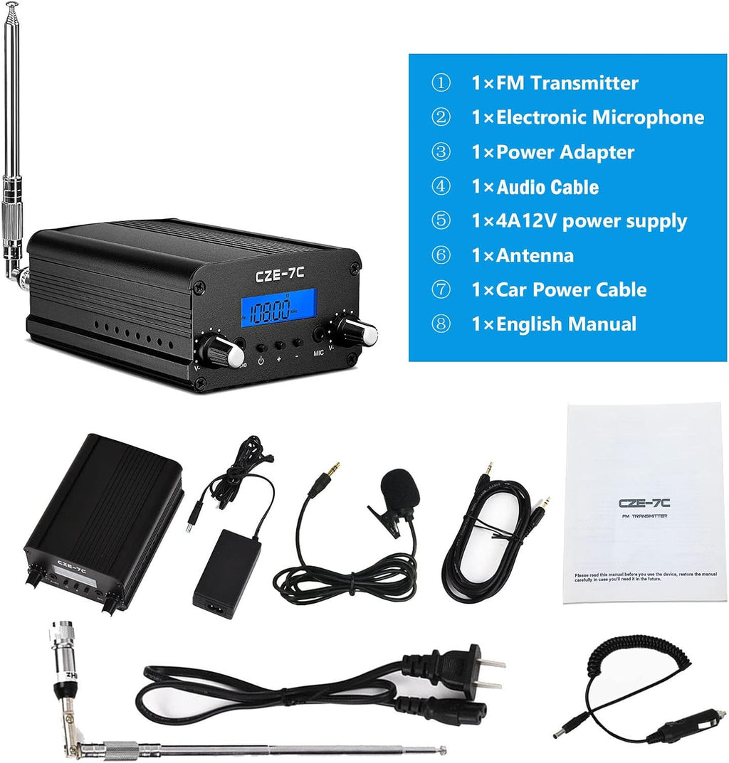 1W / 7W FM Transmitter with Mic Y65978