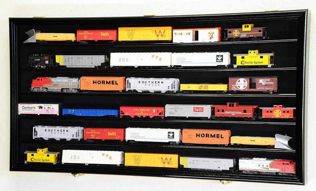 HO Scale Model Train Display Case Cabinet Wall Rack with Lockable P9173