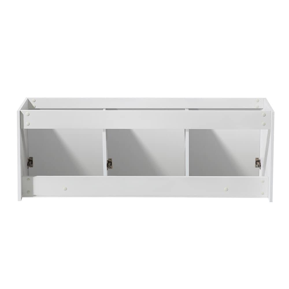 60 inch Gray Oak Wall Hung Single Sink Bathroom Cabinet O684378