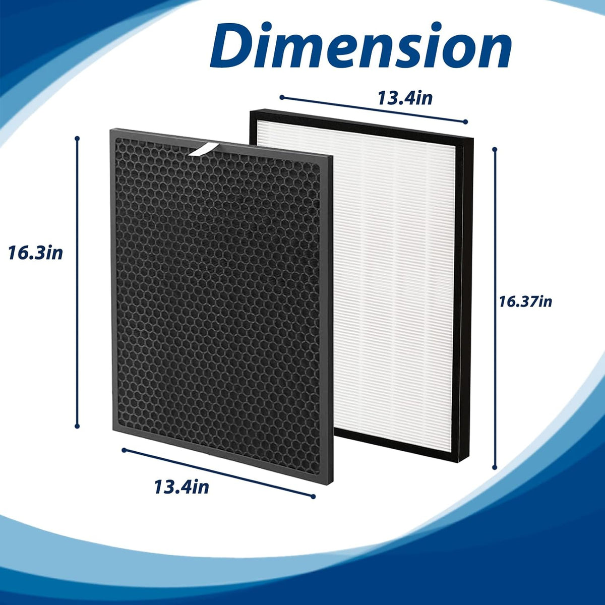 True HEPA Filter Replacement Set with Activated Carbon Filters and Pre-Filter F788