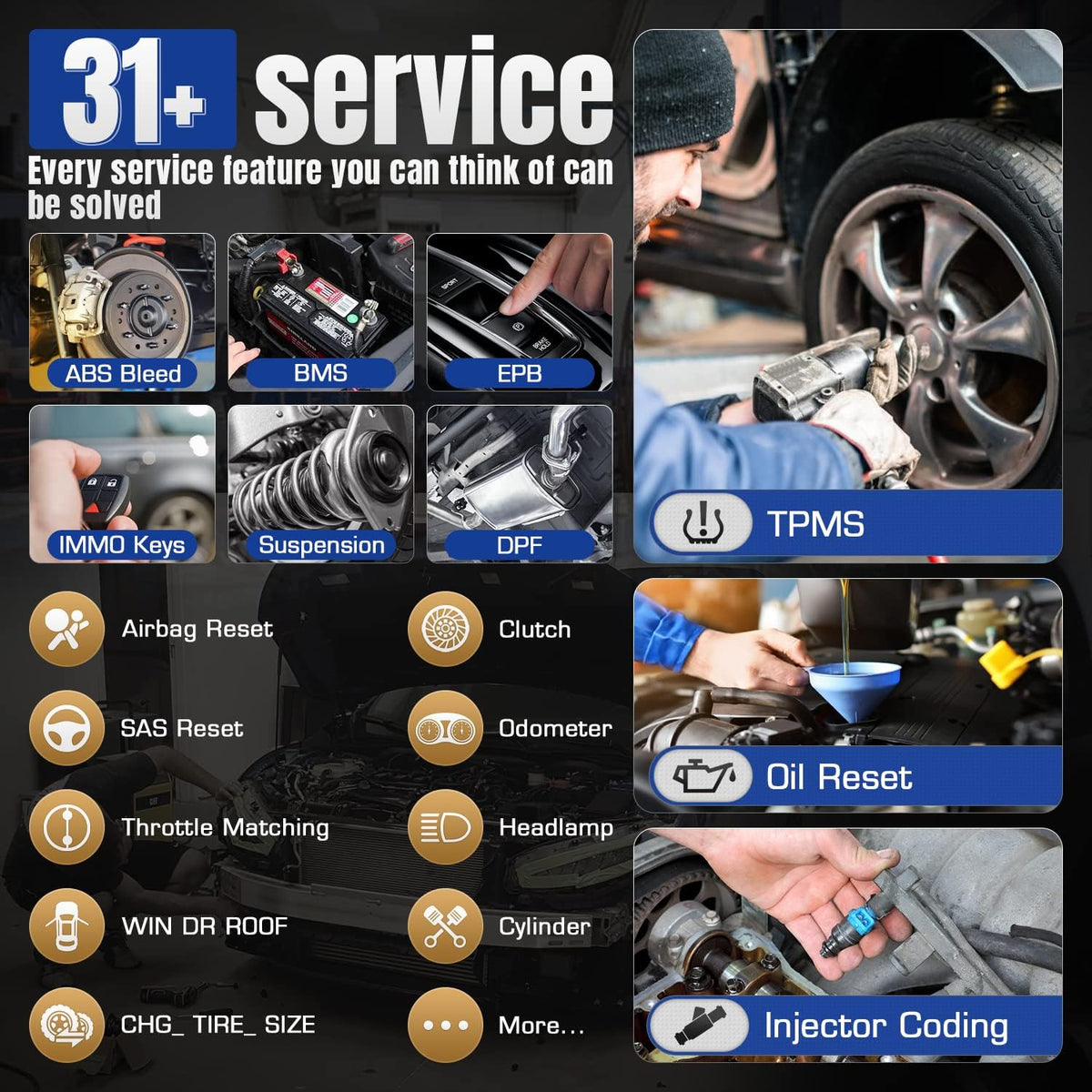 Bi-Directional Control 31+ Service All System Diagnostics Scanner E8635