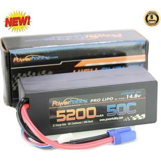 4S 14.8V 5200mAh 50C Lipo Battery Hard Case 4-cell EC5 Plug A608673