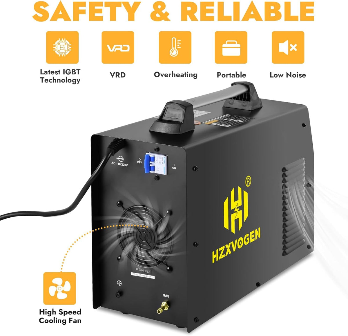 200Amp AC/DC Aluminum TIG Welder with Pulse 4 in 1 Multiprocess Welding Machine Dual Voltage 110V/220V IGBT Inverter HF TIG/Stick/Arc/Spot Welder A5166