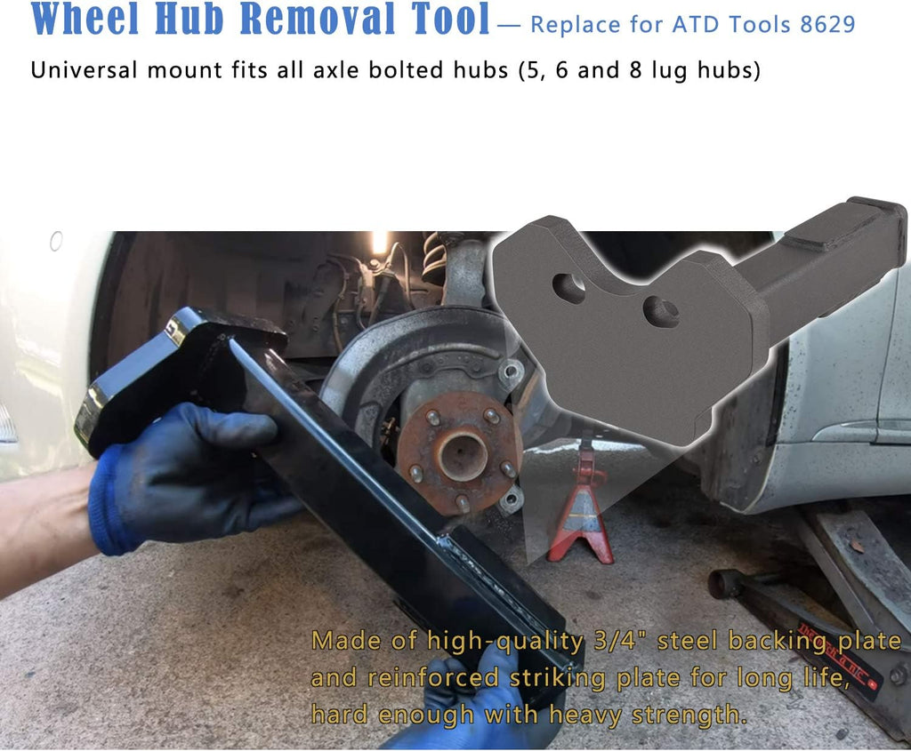 Universal Wheel Hub Removal Tool & Lower Control Arm Prying Tool & Black Brake Caliper Hangers J72373