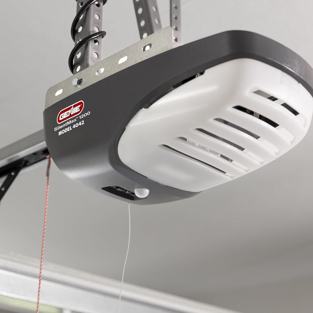 Gray Garage Door Opener with Steel-Reinforced Belt Drive F164
