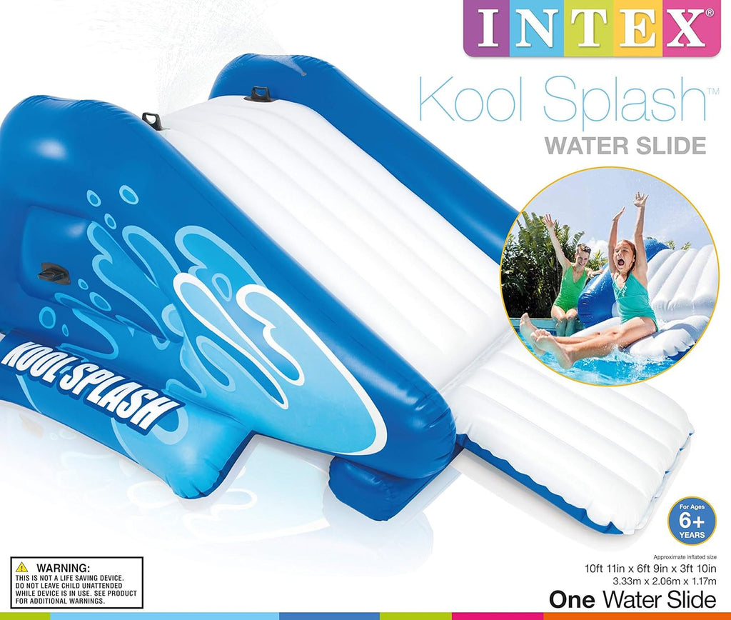 Blue Inflatable Play Center Swimming Pool Water Slide with Built in Sprayers G150965