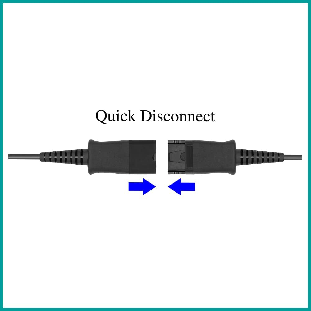 Noise Cancelling Binaural RJ9 VoIP Phone Headset with 3.5mm Adapter C487