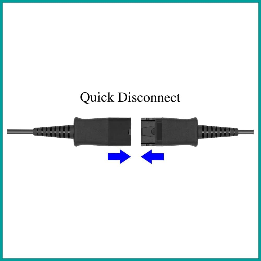 Noise Cancelling Binaural RJ9 VoIP Phone Headset with 3.5mm Adapter C487