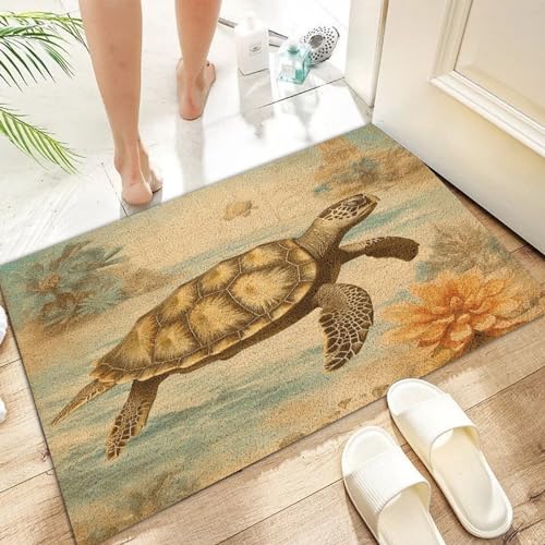 Turtle Coir Fiber Front Door Mat 16x24in K48678