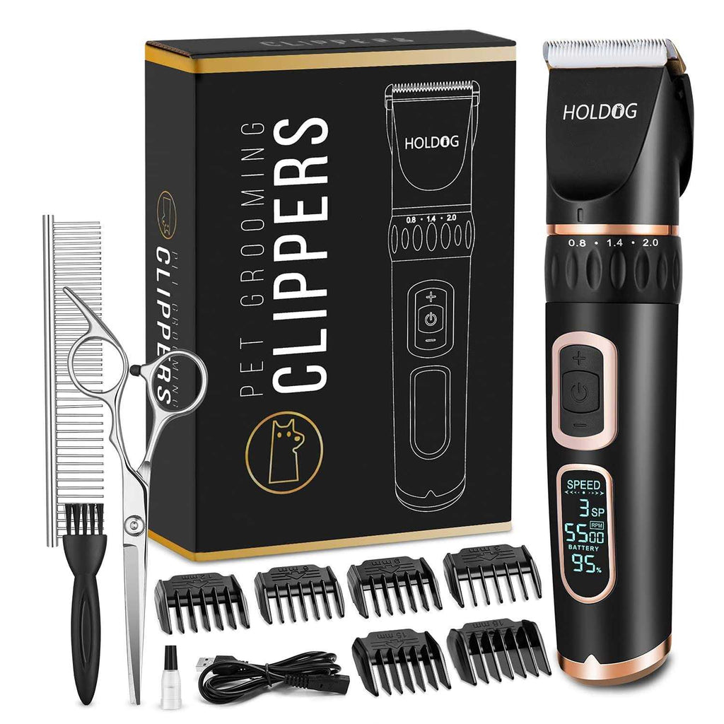 Heavy Duty Dog Grooming Clipper 3-Speed Rechargeable Cordless Pet Grooming Tools E9601