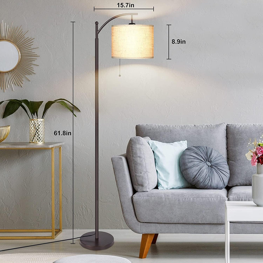 Brown Arc Floor Lamp with LED Bulb S65884
