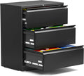 3 Drawer Metal File Cabinet with Lock H37645