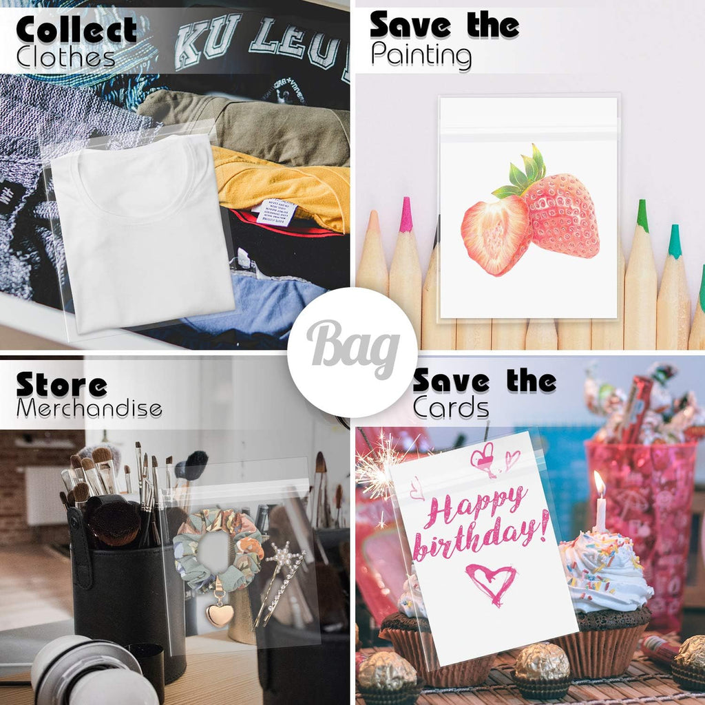 11x14 White Picture Mat Set with Backing Board & Clear Bags T3012
